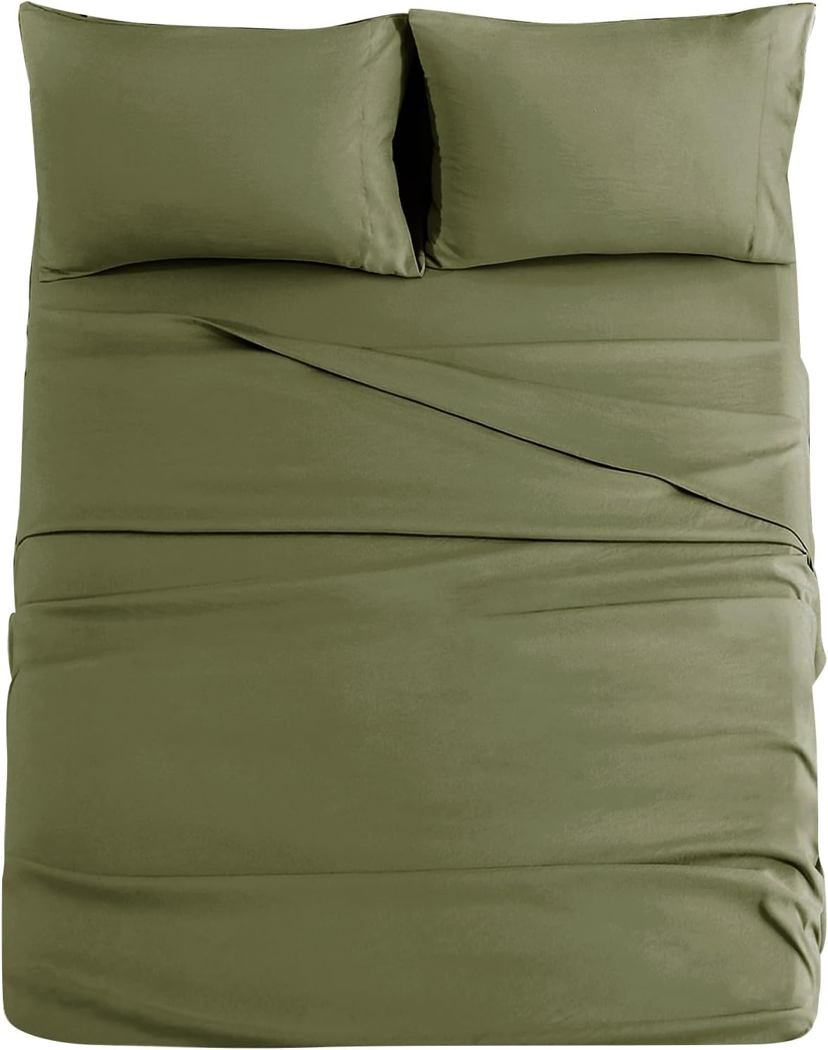 JOLLYVOGUE Queen Size Bed Sheet Set - 4 Piece Bed Sheets Set with Deep Pocket - Soft Breathable & Cooling - Resists Shrinkage & Fading Draps Queen - Easy Care (Dark Grey)