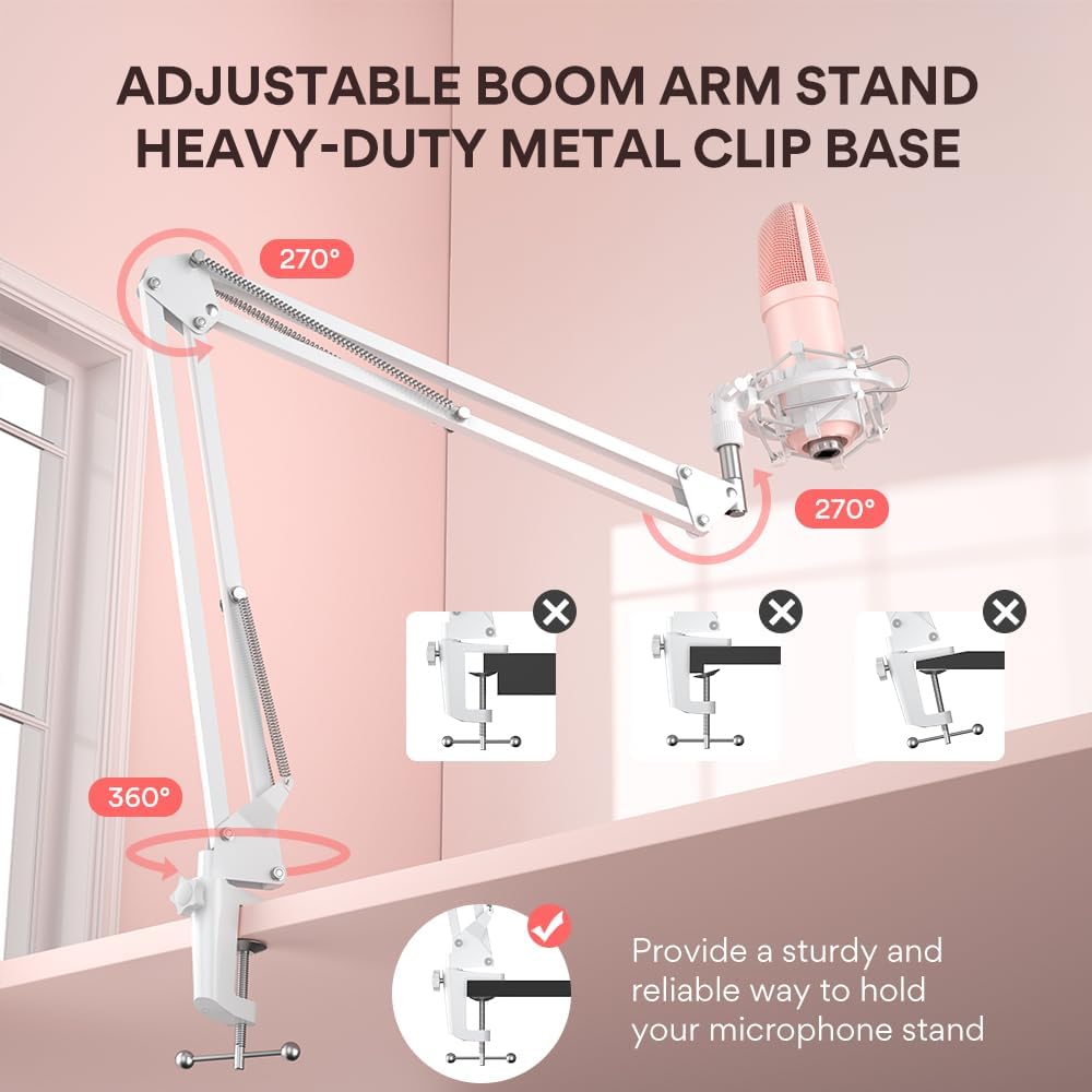 USB Microphone, MAONO 192kHz/24Bit Plug & Play PC Computer Podcast Condenser Cardioid Metal Mic Kit with Professional Sound Chipset for Recording, Gaming, Singing, YouTube (AU-A04)