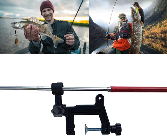 Psdndeww Adjustable Fish Finder Mount Transducer Bracket Telescopic Fishfinder Support Rack Boats Accessorys Easy Installation
