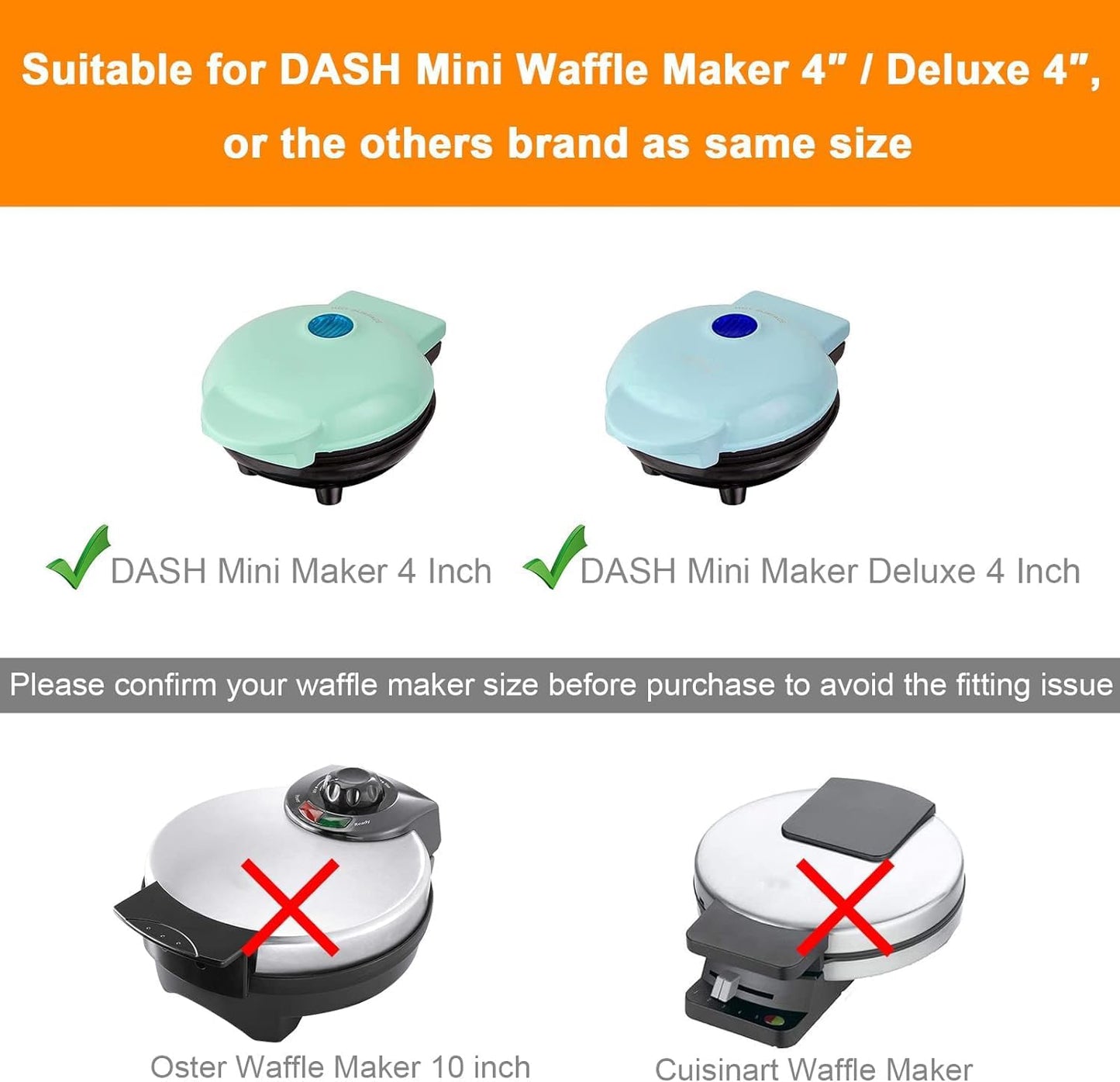 Beautyflier Carrying Bag Compatible with DASH Mini Waffle Maker 4 Inch/Deluxe 4 Inch, Nylon Dust Cover for Who Loving Baking and Cooking, Waffle Maker NOT included