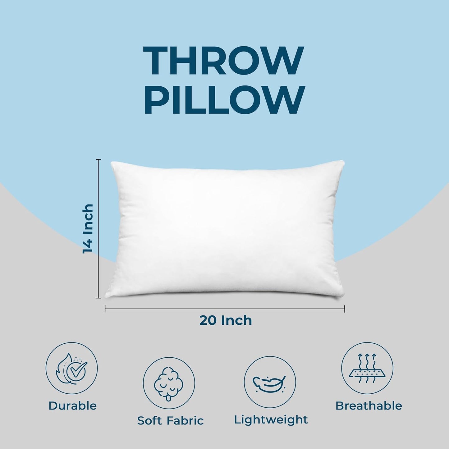 Utopia Bedding Throw Pillows (Set of 4, White), 18 x 18 Inches Pillows for Sofa, Bed and Couch Decorative Stuffer Pillow