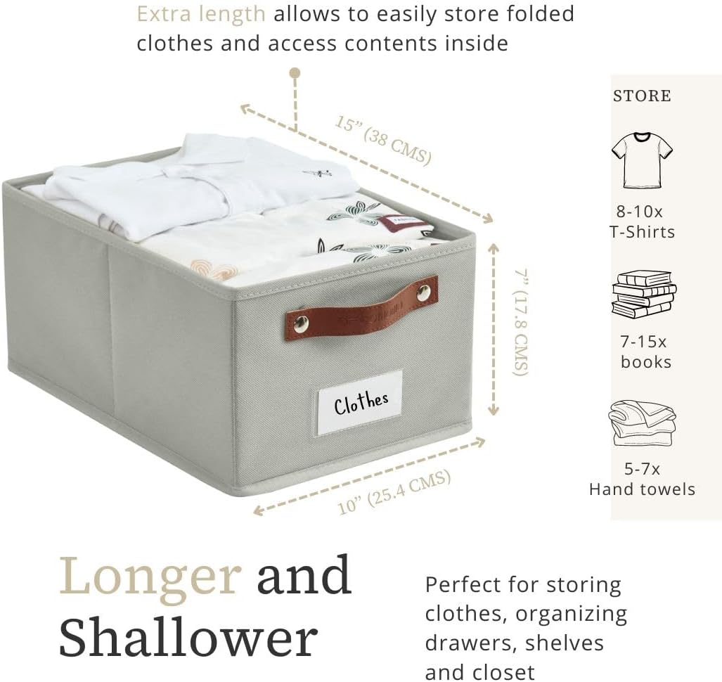 DECOMOMO Cube Storage Bin, Storage Cubes with Labels, Baskets for Shelves Kallax Linen Closet Organizers (Cube 10.5x11"/ 6pcs, Black)