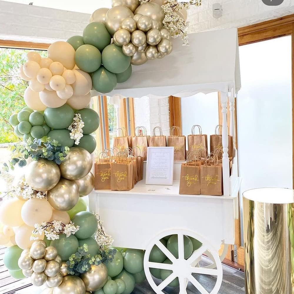 Gold Metallic Chrome Latex Balloon Arch Kit, 102PCS 18In 12In 10In 5In Arch Garland For Festival Picnic, Engagement, Wedding, Birthday Party, Gold Theme Anniversary Decoration With 33FT Ribbon