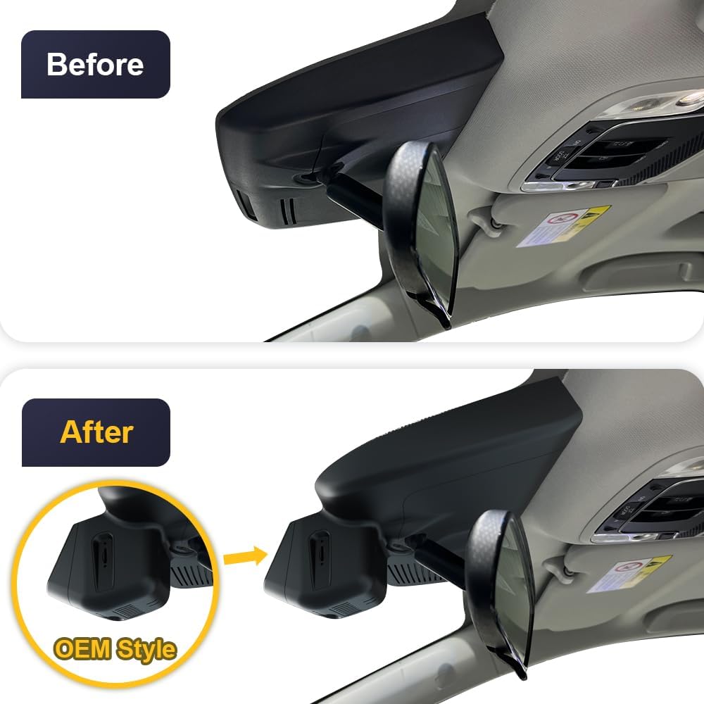 Fitcamx 4K Dash Cam 2160P Front and Rear 1080P Suitable for Honda CR-V LX EX EX-L Touring 2022 2021 2020 2019 2018 2017 (Gen5), OEM Look, 2160P+1080P HD Video WiFi, Loop Recording G-Sensor, 128GB Card