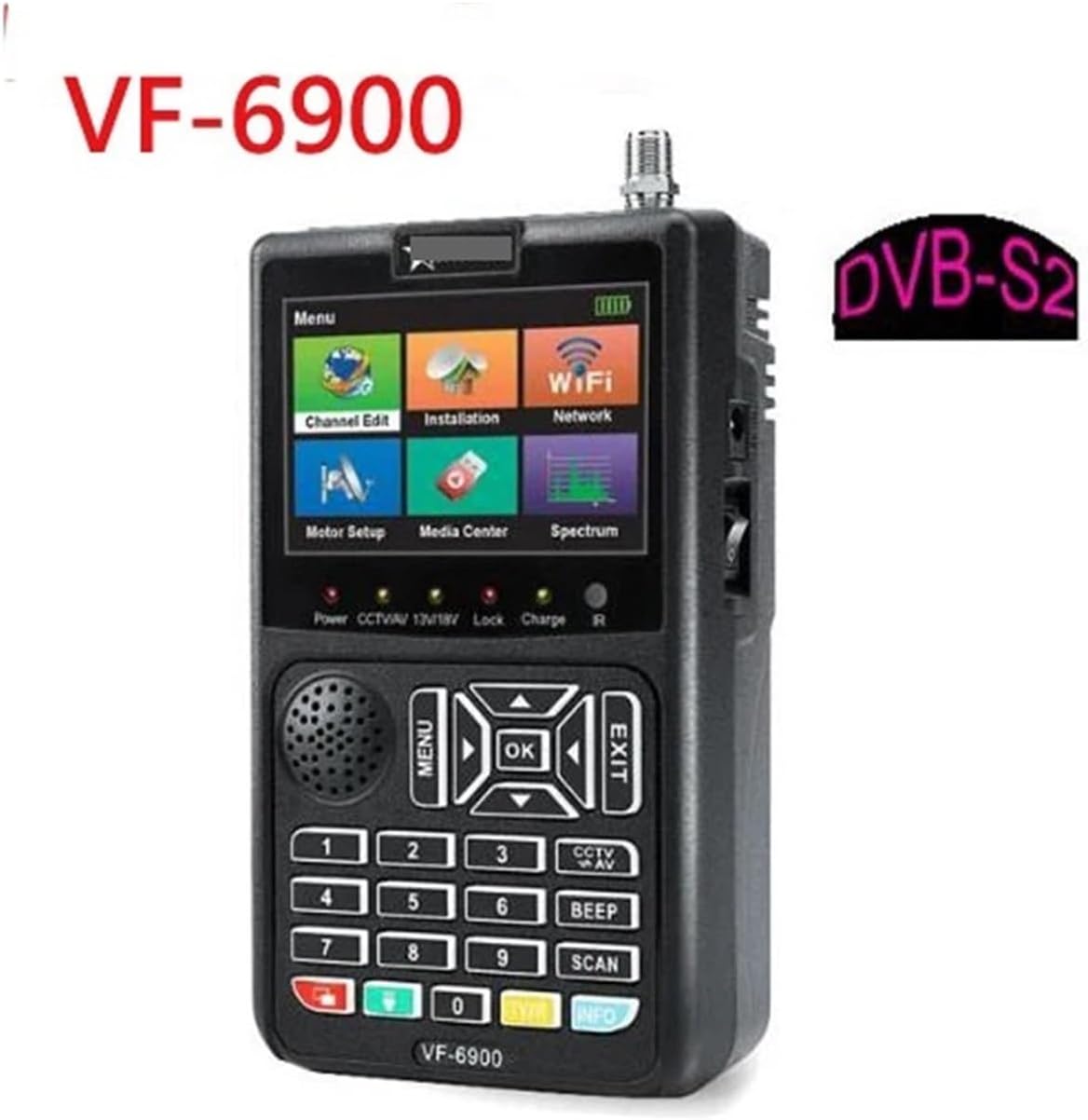 VF-6900P HD Digital Satellite Finder DVB-S/DVB S2/MPEG2 Sat Finder Meter SatelliteTV Receiver Tuner Vs ST-5150 KPT-716TS(VF6900P)