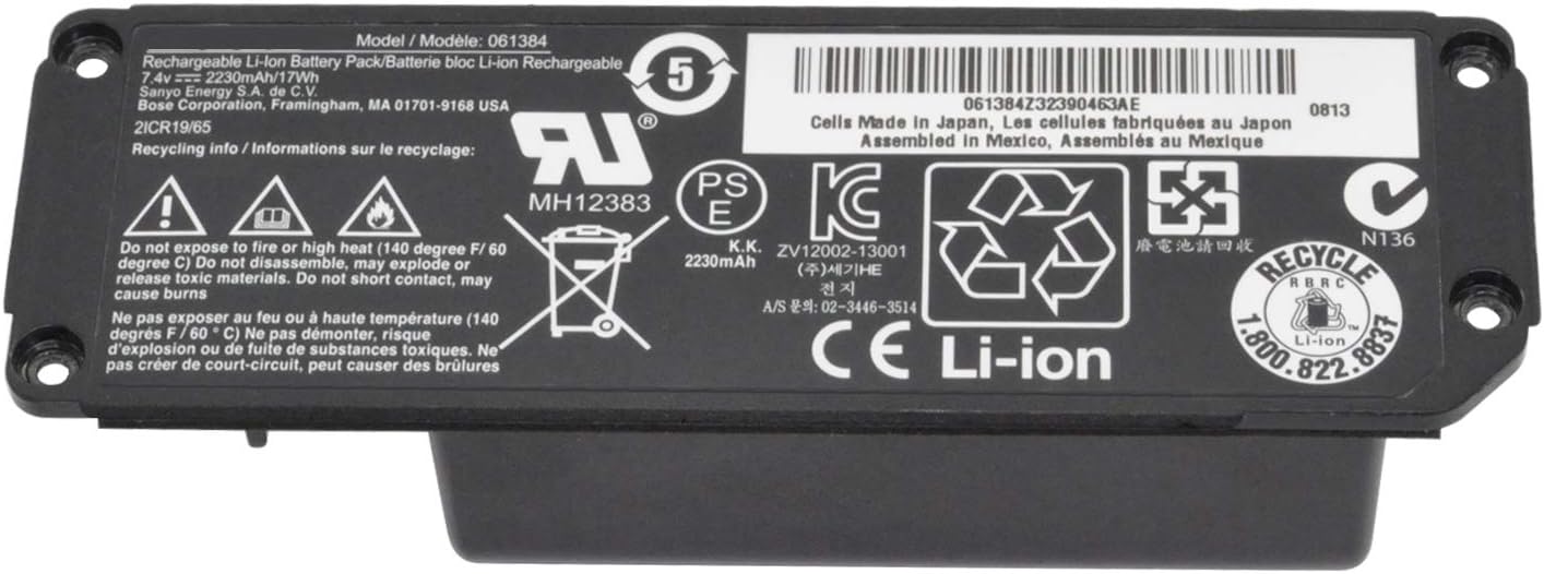 061384 063404 061385 061386 063287 Speaker Battery Replacement for Bose Soundlink Mini I one/Bose SoundLink Mini Bluetooth Speaker one/Bose SoundLink Mini Bluetooth Speaker I/Bose mini I One 7.4V 17Wh