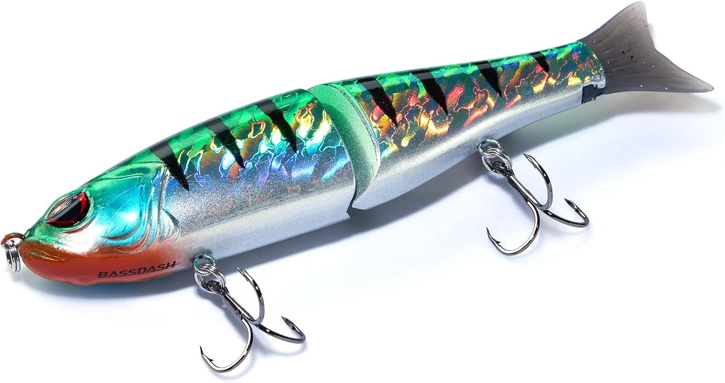 Bassdash SwimShad Glide Baits Jointed Swimbait Bass Pike Salmon Trout Muskie Fishing Lure