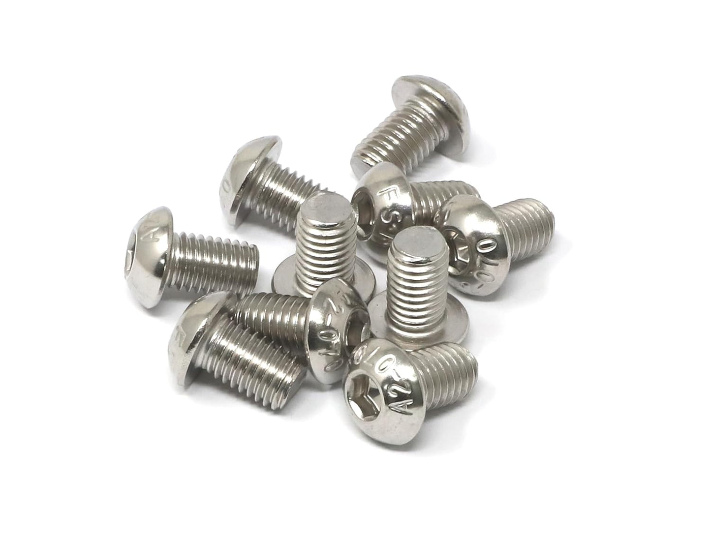 iexcell 50 Pcs M6 x 20mm Thread Pitch 1 mm Stainless Steel 304 Hex Socket Button Head Cap Screws Bolts Kit