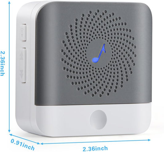 Wireless Doorbell with 2 Push Button Waterproof Transmitter and 1 Plugin Receivers Operating at over 1000-feet Range with Over 50 Chimes, No Batteries Required for Receivers