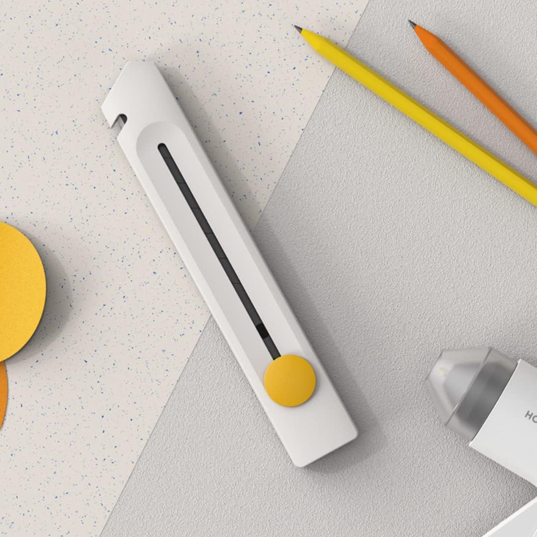 Metal Utility Knife with Retractable Design | 18mm Snap-Off Blade Box Cutter | All-Covered Safety Utility Cutter | Craft and Carton Cutting Knife | Manual Retractable Cutting Tool - PuriLite