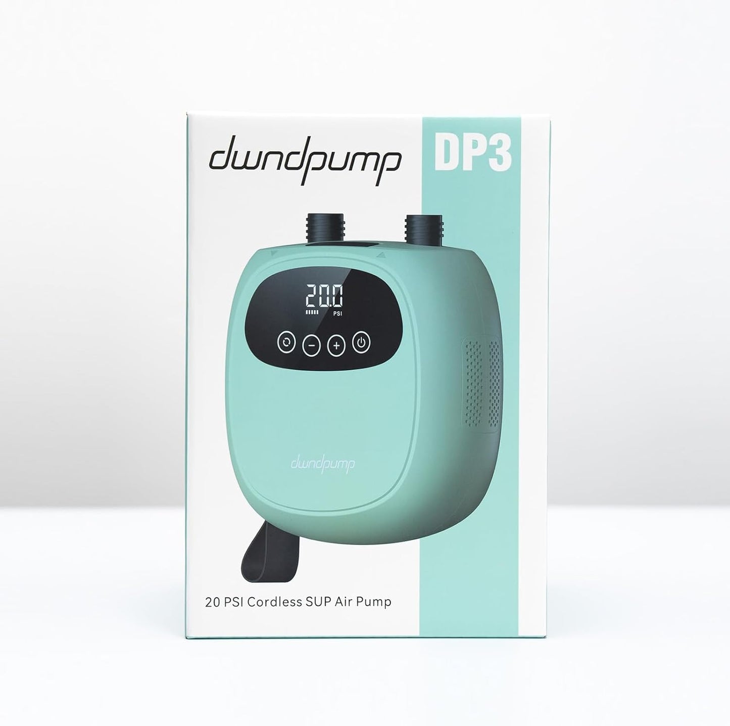 dwndpump Electric Paddle Board Pump, Rechargeable 20 PSI SUP Pump, Dual-Stage Inflation and Deflation Sup Air Pump, Electric Pump for Kayaks, Wind Wings, SUPs