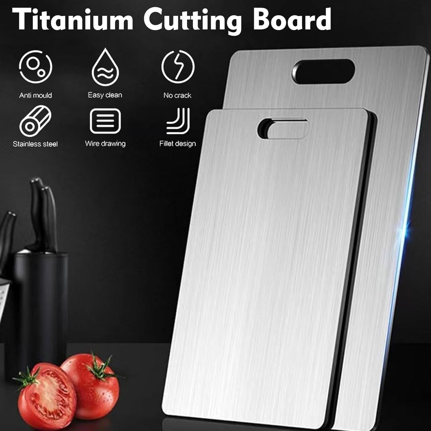 Purilite Select 2025 Titanium Cutting Board – Durable, Hygienic & Multi-Purpose (11.4 x 7.9 in)