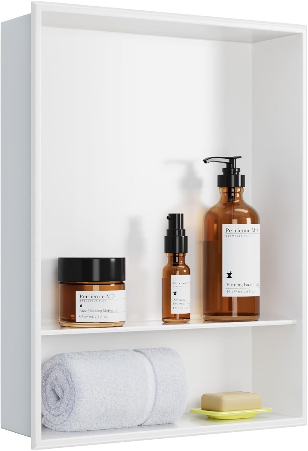 BLYLUND Shower Niche 12" x 24" NO Tile Needed,Matte Black Double Shelf Organizer, Square Corners Wall-Inserted Niche Recessed Shower Shelf Modern Soap Niche for Bathroom