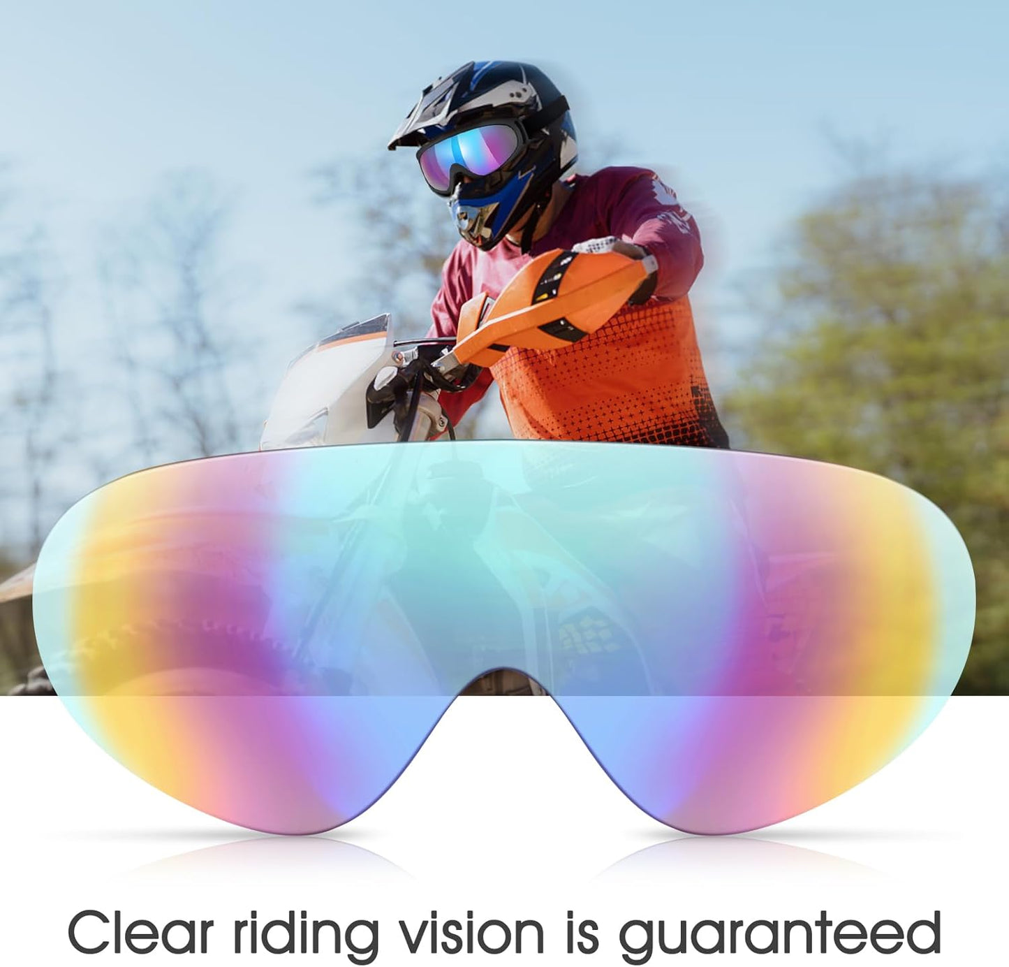 Vatefery 4-Pack Motorcycle goggles for Youth kids Men Women, Dirt Bike Riding Goggles ATV Motocross Ski goggles Fit Helmet