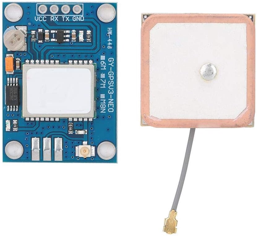 GYGPSV1-7M GPS Module,with GPS Antenna 3-5V Compatible with Various Flight Control Modules Provide GPS Computer Testing Software