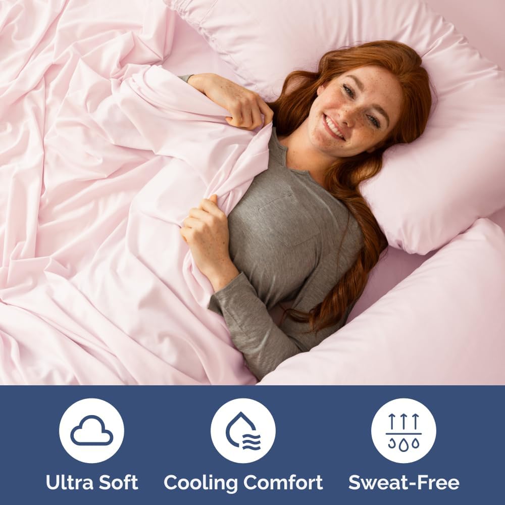 Extra Deep Queen Sheet Set - 6 Piece Breathable & Cooling Sheets - Hotel Luxury Bed Sheets Set - Easy & Secure Fit - Soft, Wrinkle Free & Comfy Sheets Set - White Sheet Set w/Extra Deep Pockets