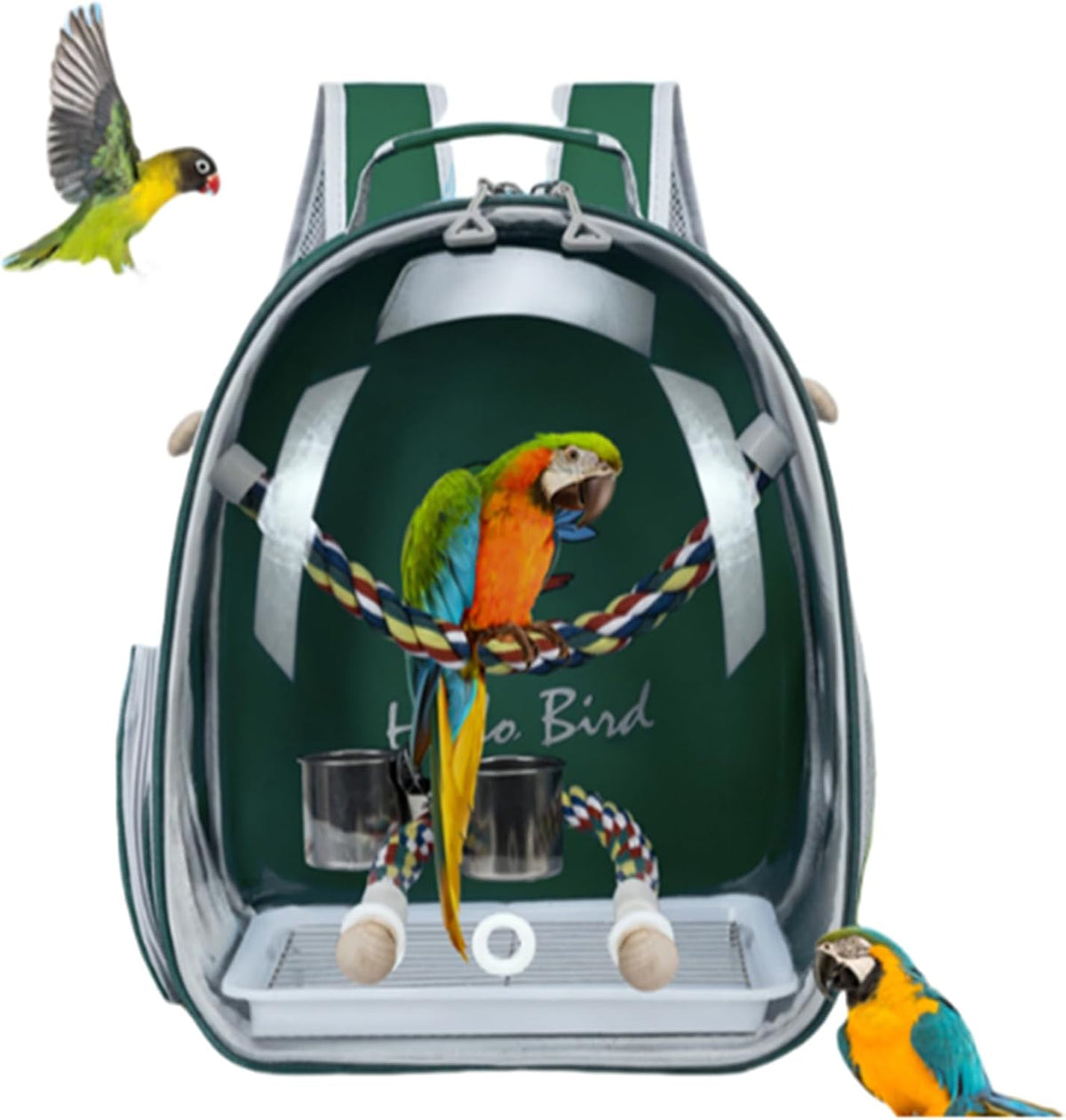 Bird Traval Carrier Cage Backpack for Carry Parakeet Cockatiel Parrot