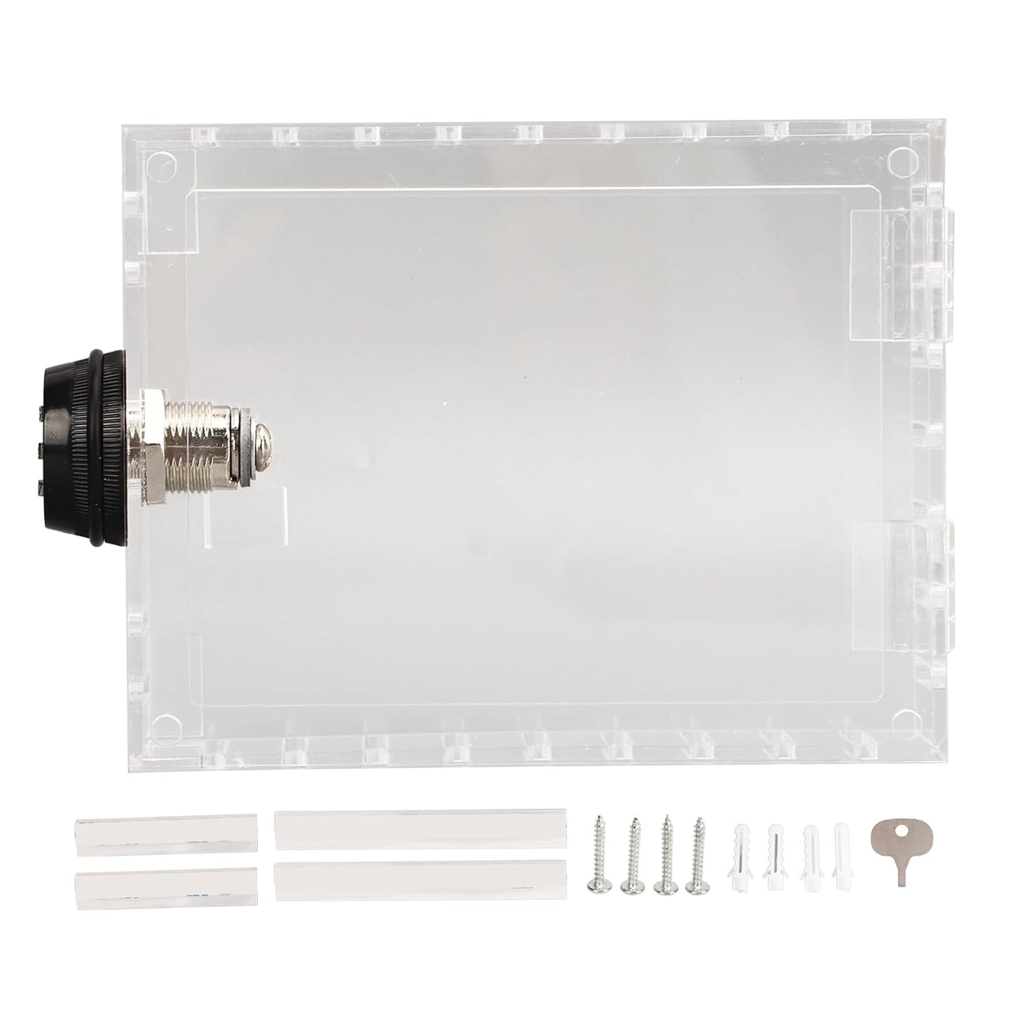 Universal Thermostat Guard Lock Box Small Clear Thermostat Cover with Combination Lock Fits Thermostats 4.92 X 3.74 X 1.97in or Smaller