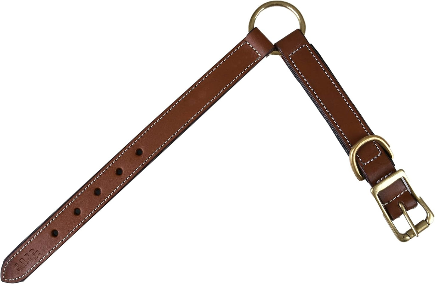 DowgClub | Genuine Leather Dog Collar | Full Grain, Heavy Duty | Comfortable, Strong | Best for Pups, Small, Medium & Large Breeds | Pink, Brown, Black, Tan