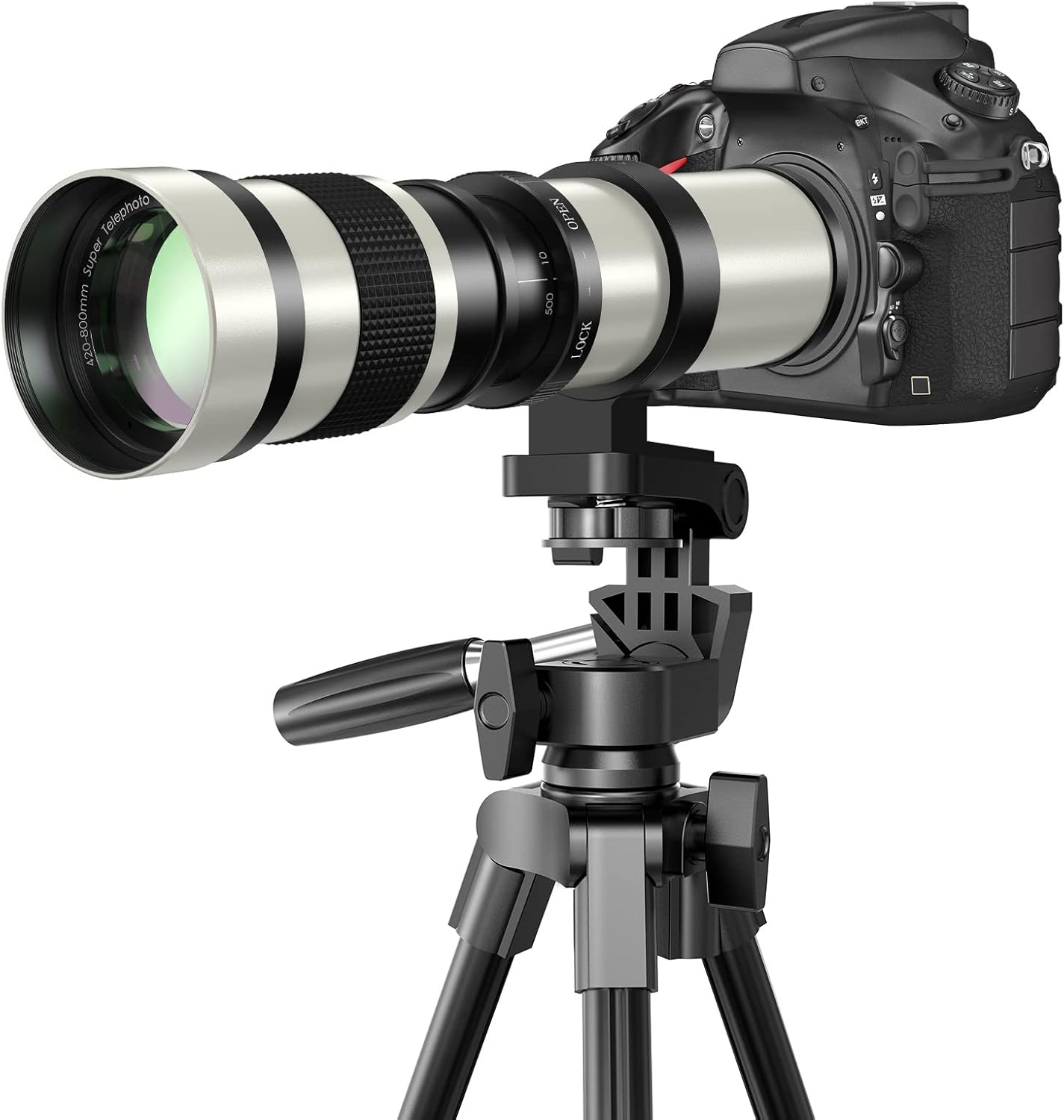 EF/EF-S 420-800mm F8.3 Telephoto Zoom Lens(MF) + T-Mount Adapter for Canon EOS Rebel T8i/T7i/T7/T6i/T5/T3i/T2i/XSi/SL3/SL2/T100/90D/80D/70D/50D/5D Mark IV/6D II/7D II/1D X III II-DSLR Cameras Lenses
