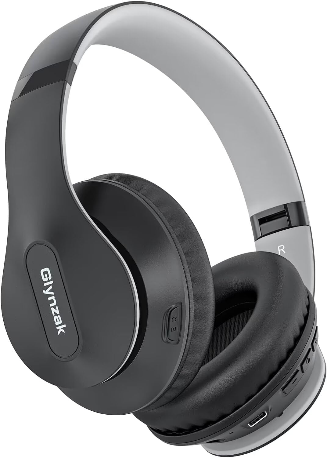 Glynzak Wireless Bluetooth Headphones Over Ear 65H Playtime HiFi Stereo Headset with Microphone and 6EQ Modes Foldable Bluetooth V5.3 Headphones for Desktop Computer Laptop Rose Gold