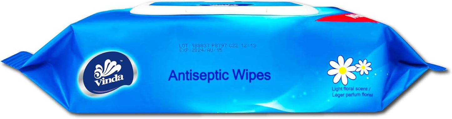 Vinda 720 Count (9 Packs) Antibacterial Wipes, Cleaning, Sanitizing, Hand Wipes for Home, Office, Travel and Outdoor Use, Good for Sensitive Skin, Clean Refreshing Scent (9 Pack)