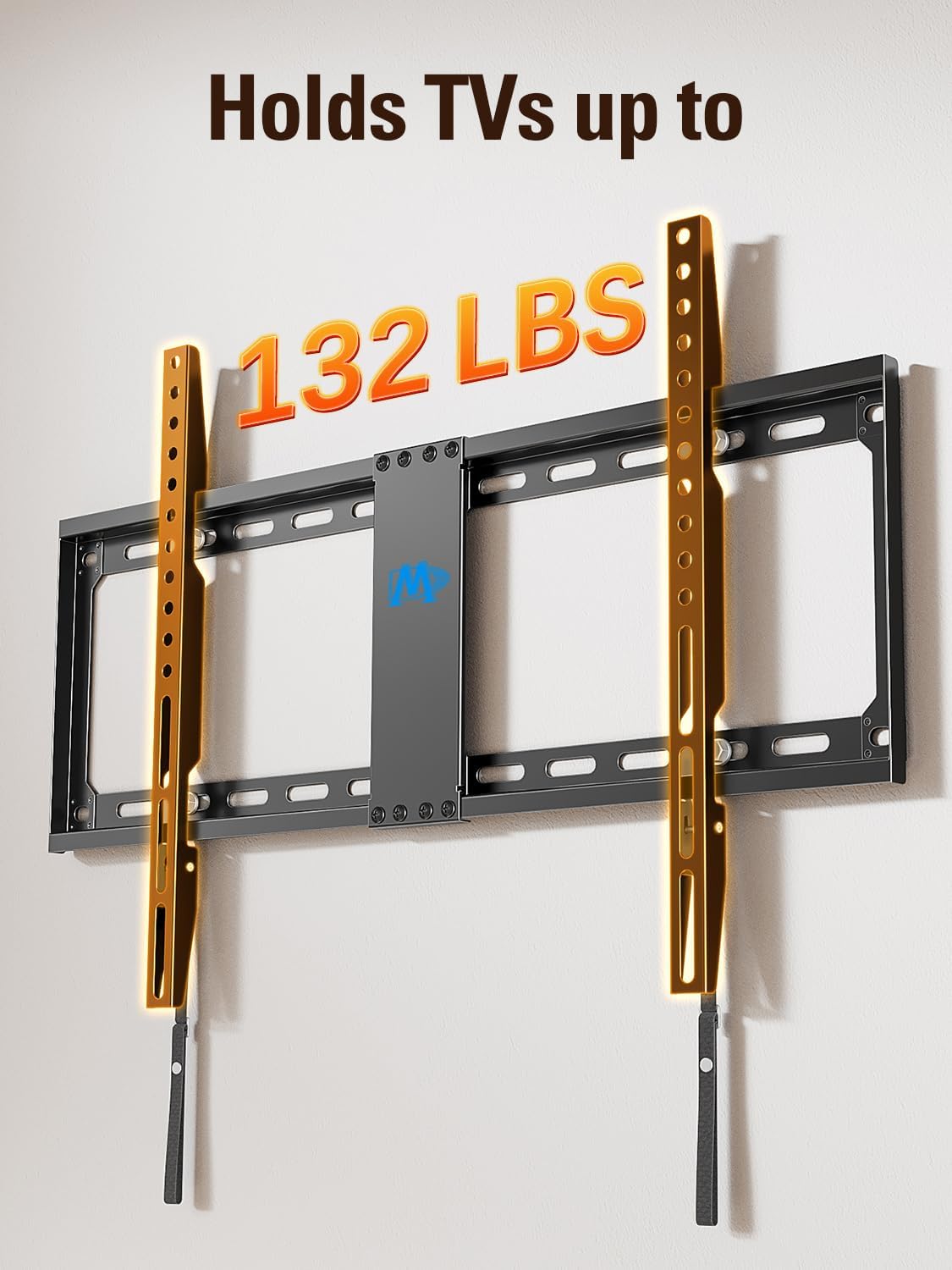 Mounting Dream Fixed TV Mount Low Profile for Most of 42-84 Inches TV Low Profile TV Wall Mount fits 16" 18" 24" Wood Studs up to VESA 600 x 400mm and 132 LBS, Ultra Slim and Space Saving MD2163-K