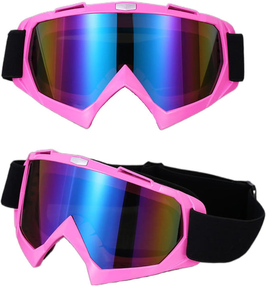 immoono Motorcycle Goggles with Balaclava for Women Girls, Dirt Bike ATV Motocross Riding Racing Ski Goggle Safety Glasses