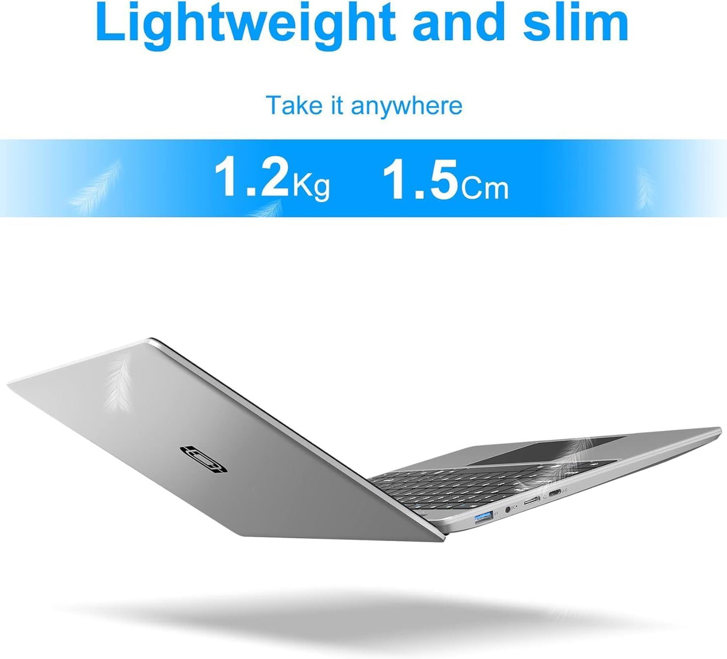 jumper Laptop, 12GB LPDDR4 RAM, 256GB SSD ROM, 14 Inch 1080p FHD IPS Screen, Windows 11 Laptops Computer with Celeron 4-Core Processor, UHD Graphics 600, 2 Stereo Speaker, Lightweight, Portable.