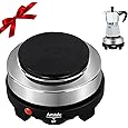 Electric Mini Stove Portable 4 Hot Plate 500W 110V Electric Ceramic Stove for Boiling Water, Making Tea and Coffee (Black)