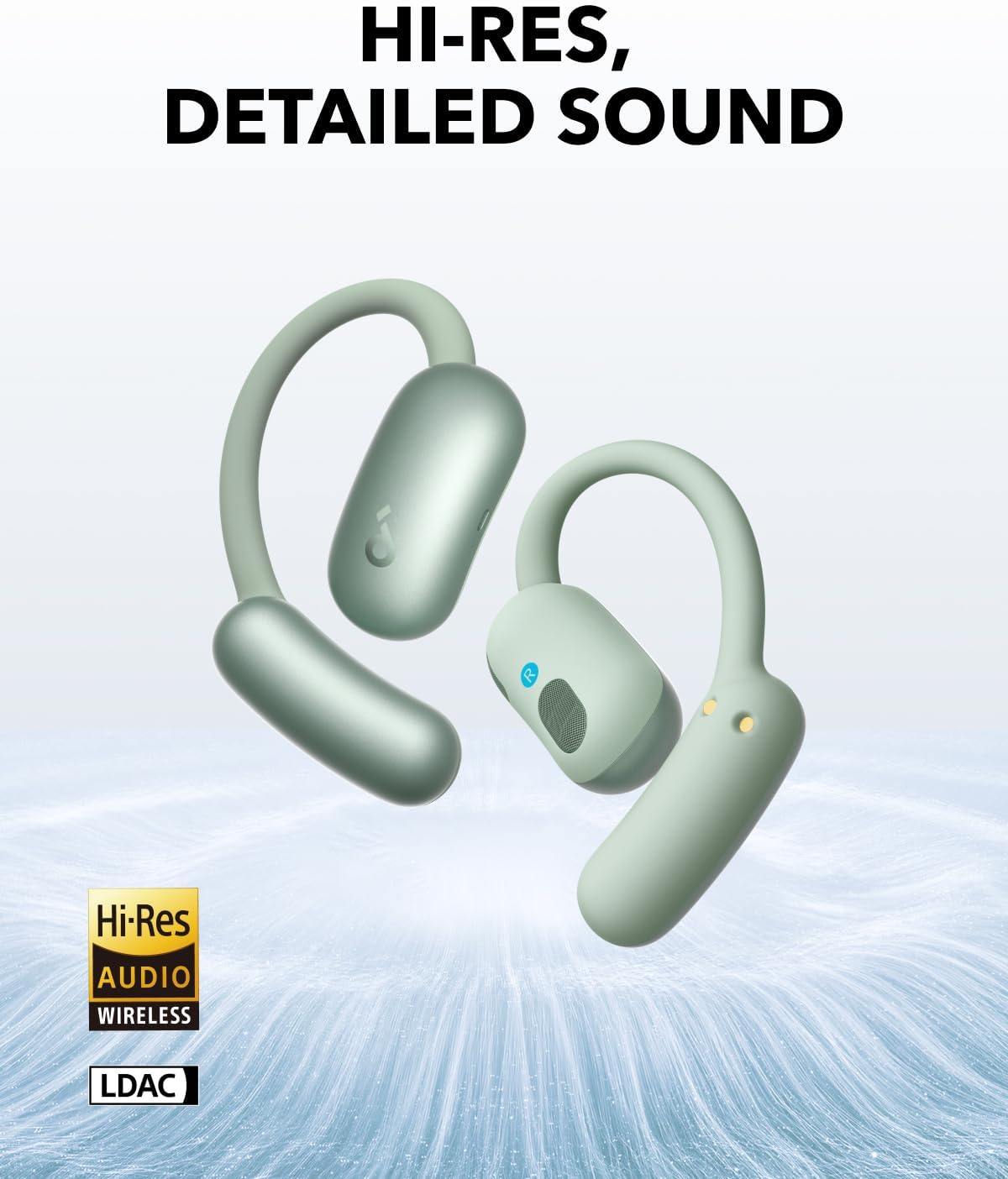 soundcore AeroFit 2 by Anker, Open-Ear Headphones, 4 Adjustable Positions for Every Ear Size, 2X Richer Bass, Hi-Res,42H Playtime,IP55,AI Clear Calls,Translation Earbuds Real Time(Renewed)
