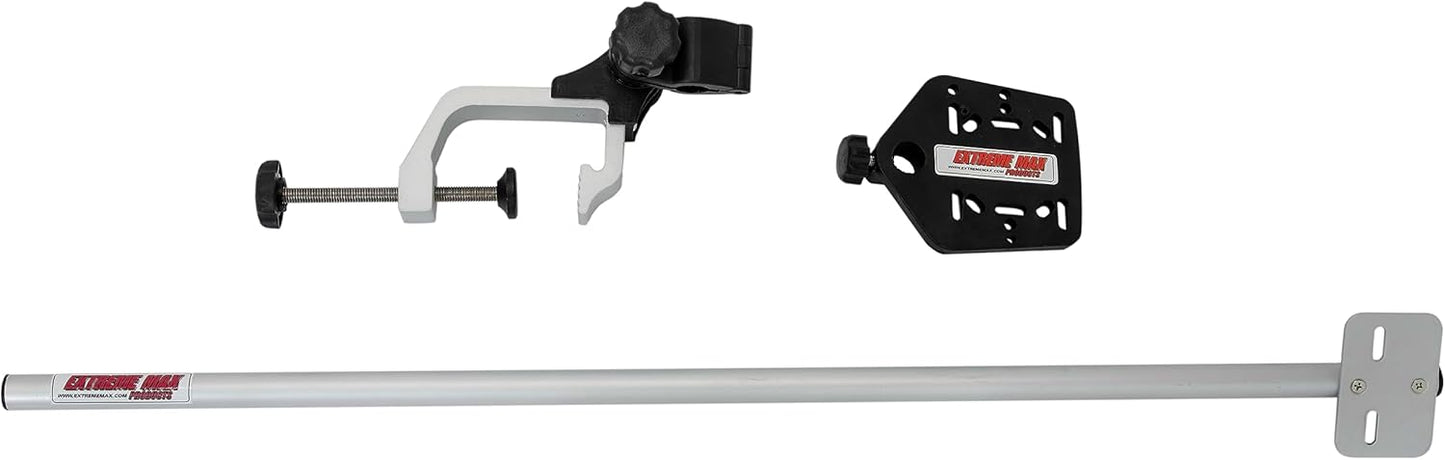 Extreme Max 3006.8647 Portable Clamp-On Universal Transducer Bracket with Fish Finder Mount