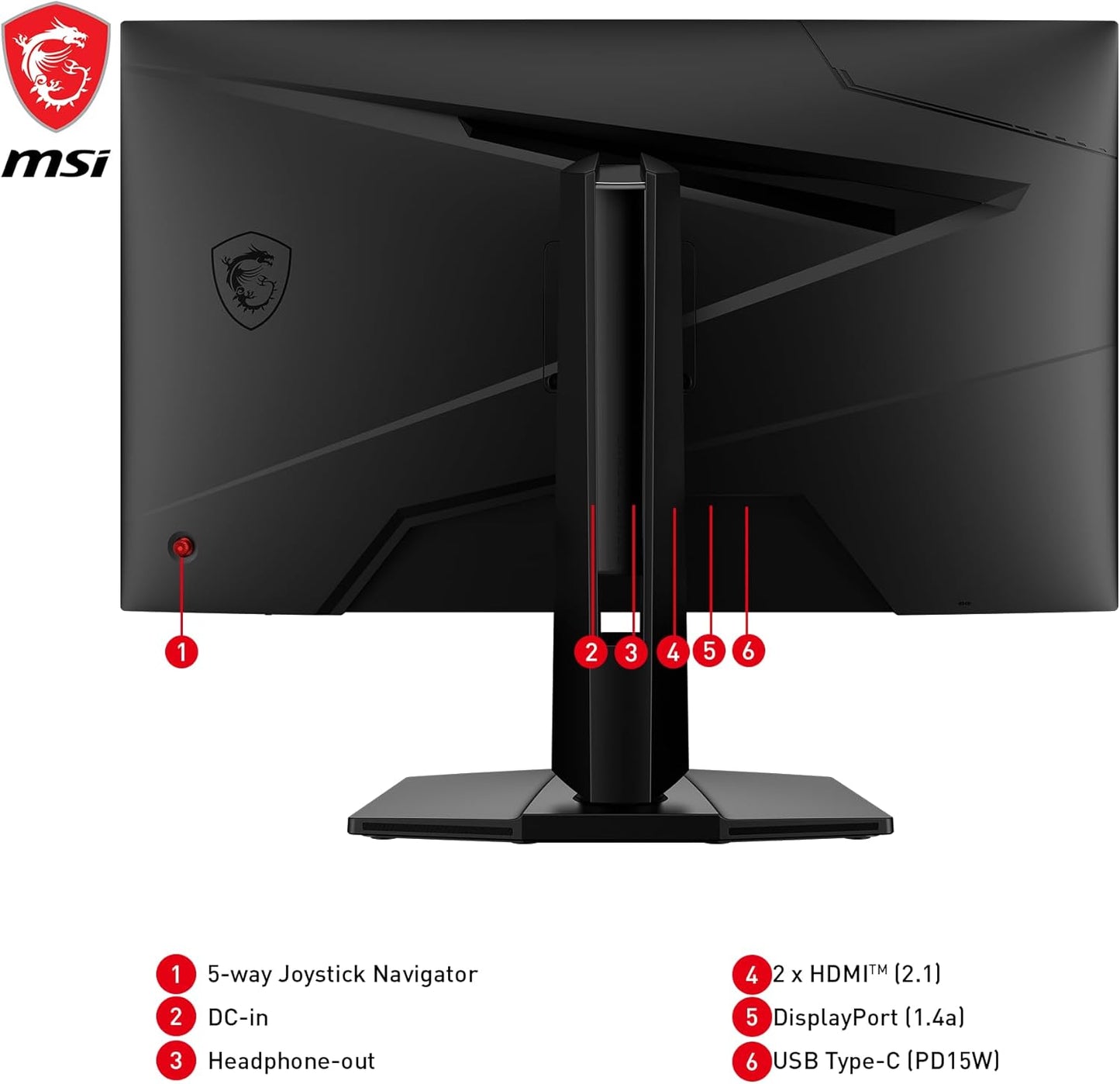 MSI MAG274UPF E2, 27" 3840 x 2160 (UHD), 4K Rapid IPSGaming Monitor, 1 ms, 160Hz, FreeSync Premium, HDR400, G-Sync Compatible, HDMI, DisplayPort, Tilt, Swivel, Pivot and Height Adjustable.,Black