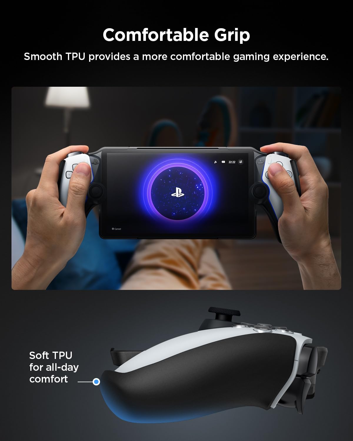 Spigen Thin Fit Designed for PlayStation Portal Remote Player Case - Black