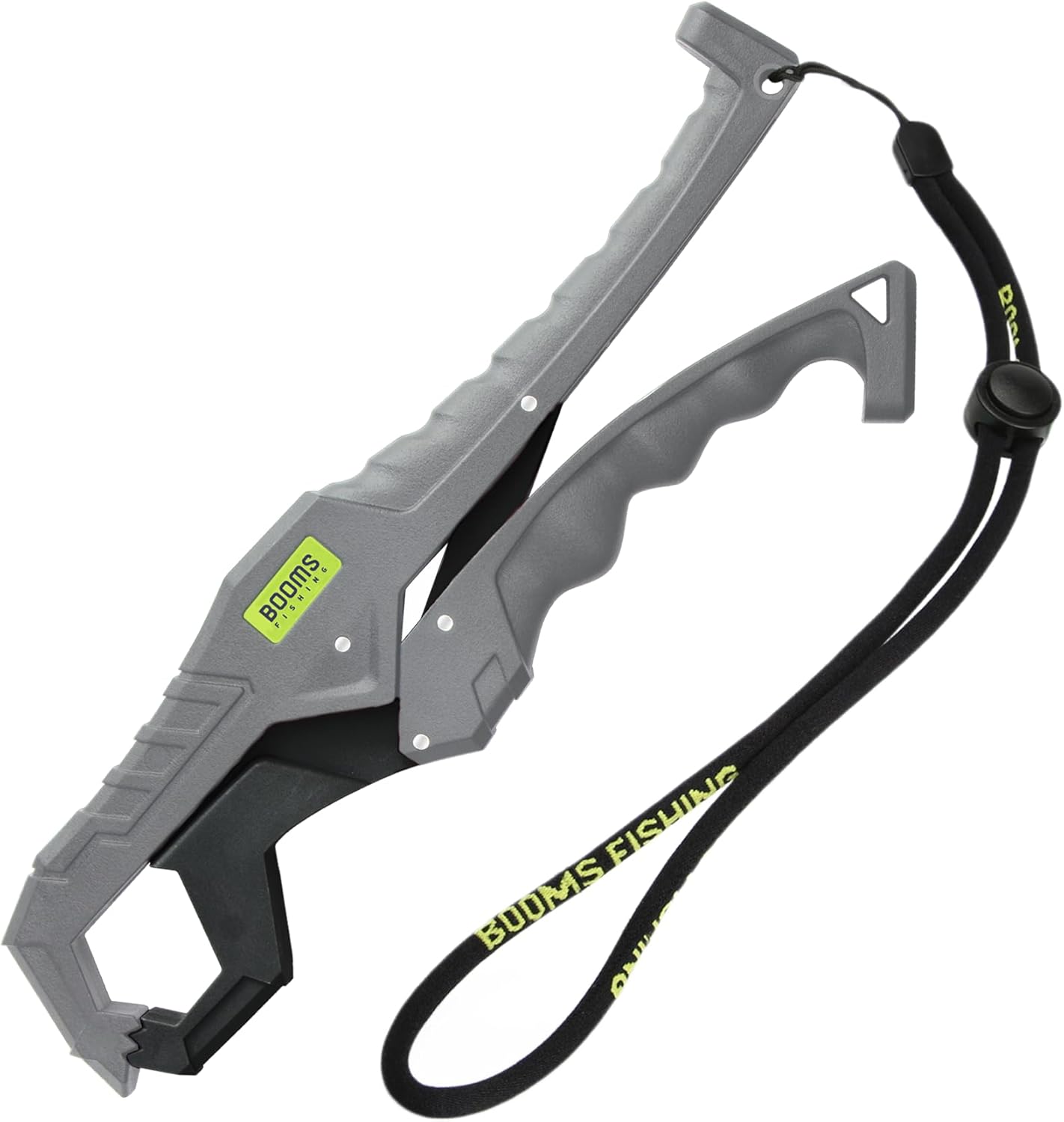 Booms Fishing G05 Fish Lip Gripper Saltwater, 9.4" Plastic Catfish Grippers Pliers, Fish Grabber Tool with Lanyard, Fish Grips for Kayak Fishing Accessories, Great Fish Holder for Caught Fish
