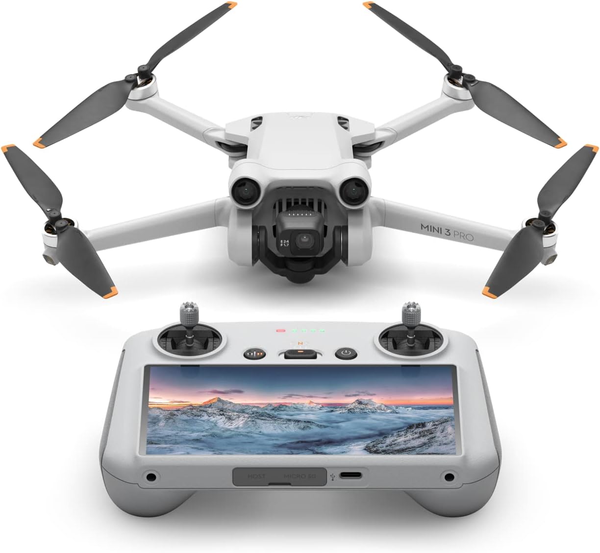 DJI Mini 4 Pro (DJI RC 2), Drones with Camera for Adults 4K, Under 0.549 lbs/249 g, 34 Mins Flight Time, 20km Max Video Transmission Distance, Omnidirectional Vision Sensing, Mini Drone for Beginners