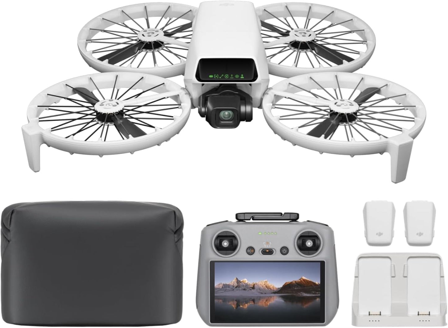 DJI Flip (RC-N3), Drone with 4K UHD Camera for Adults, Under 249 g, 3-Axis Gimbal Stabilization, 44000ft/13km Video Transmission, Palm Takeoff, Auto Return, 31-Min Flight Time, Intelligent Flight