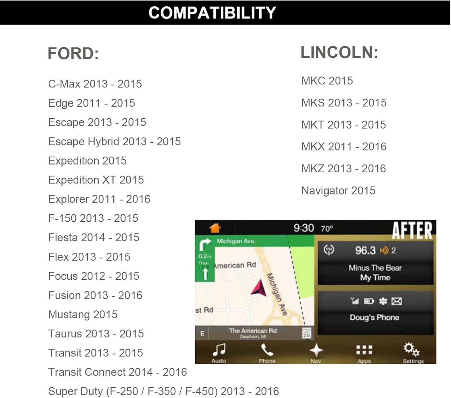 2024 Latest Version Navigation sd Card Fits Ford/Lincoln Newest GPS Card Updated A15 Canada Maps-GM5T-19H449-AJ