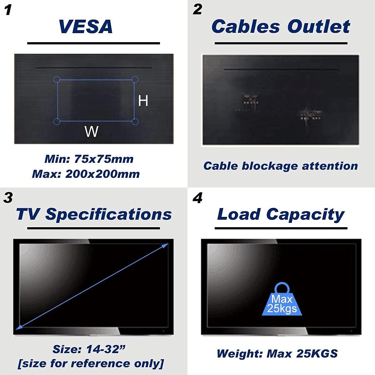 Suptek Tilt TV Wall Mount Bracket for Most 26-60 inch LED, LCD and Plasma TV, Mount with Max 400x400mm VESA and 99lbs Loading Capacity, Fits Studs 16" Apart, Low Profile with Bubble Level