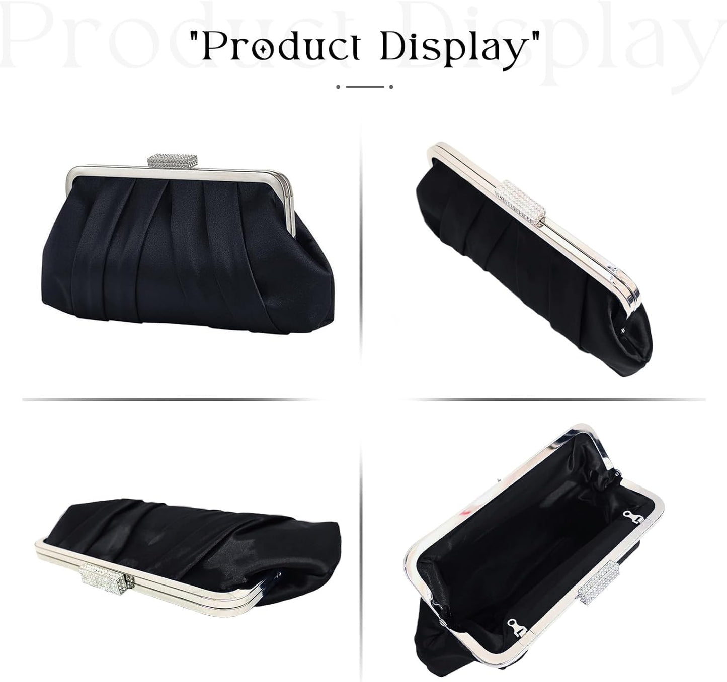 JAMBHALA Seashell Purse for Women Clear Evening Shoulder Bags with Pearl Chain