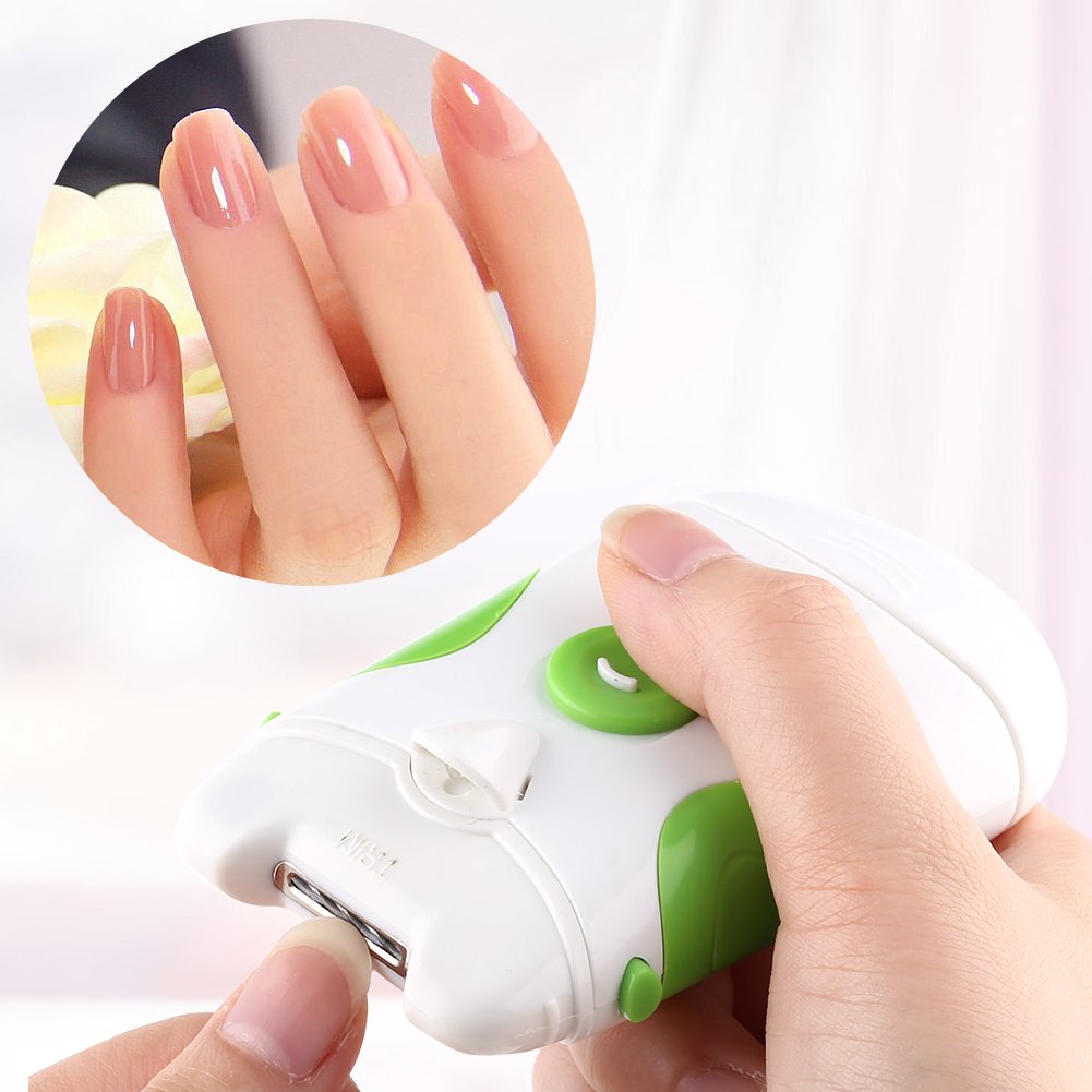 Electric Nail Trimmer, 450RPM Electric Nail Clippers Professional Safe Nail Clippers Nail Cutter Dual Use Baby Nail Trimmerfor Fingernails and Toenails Manicure Tools