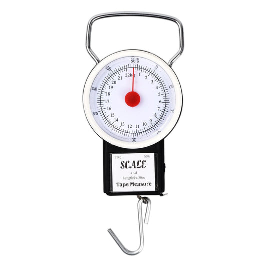 Dokpav Portable Manual Luggage Scale, Plastic Spring Balance Scale, Multi-Purpose Hand Held Dial Weight Scales, Hanging Spring Scale, Digital Hanging Scale, Household Portable Scale(50lbs/22KG)