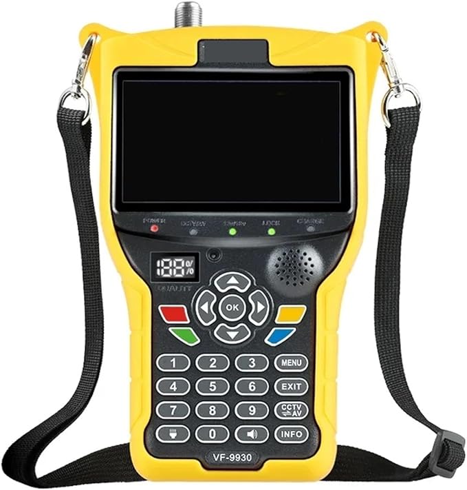 VF-9930 DVBS2/T/T2/C Satellite TV Finder 4.3 Inch High Resolution LCD Screen Signal Finder for Dish Network Directv
