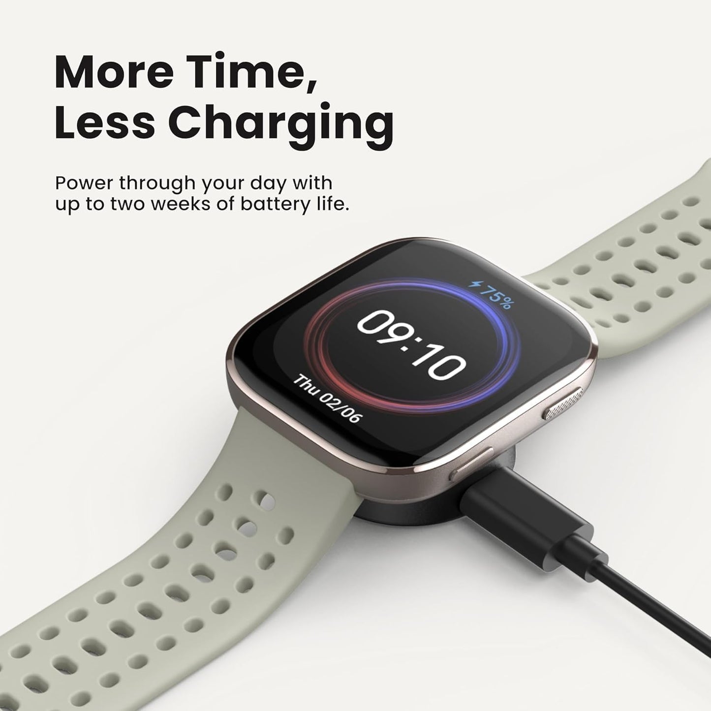 Amazfit Bip 6 Smart Watch 46mm, 14 Day Battery, 1.97" AMOLED Display, GPS & Free Maps, AI, Bluetooth Call & Text, Health, Fitness & Sleep Tracker, 140+ Workout Modes, 5 ATM Water-Resistance, Black