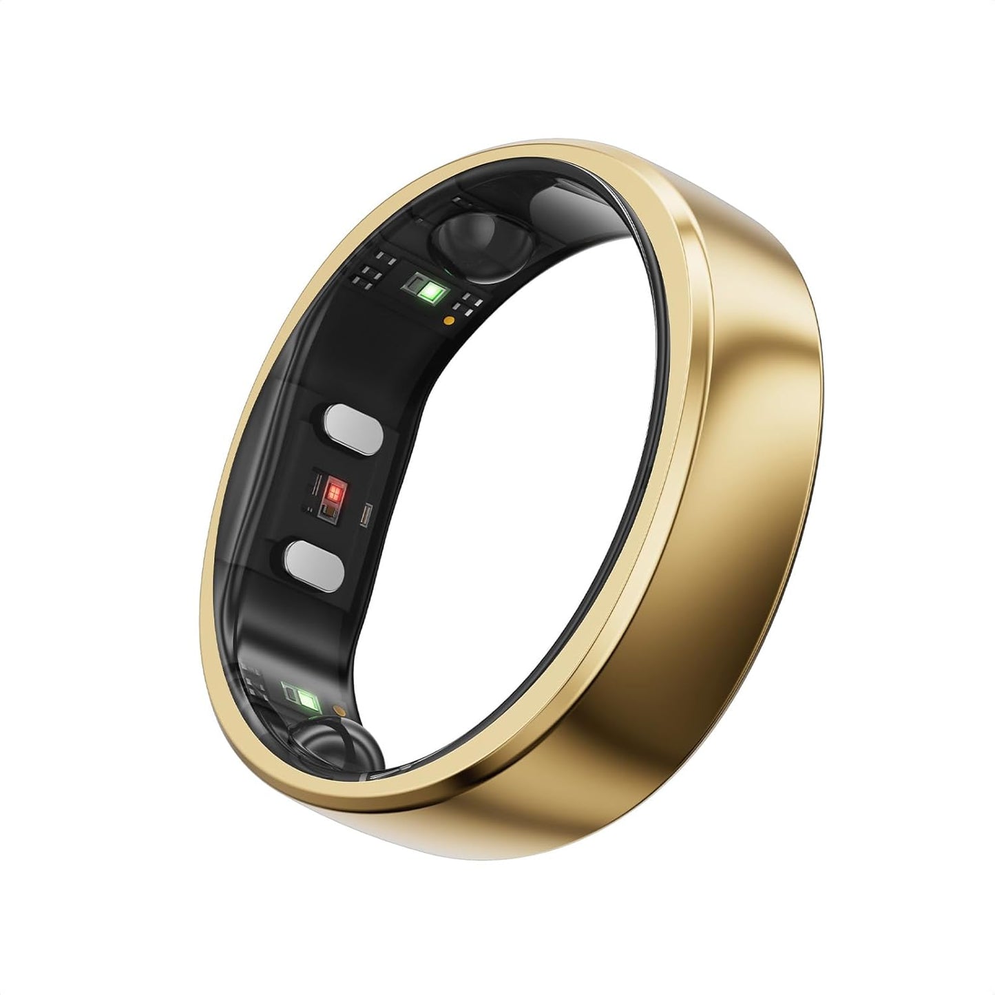 RingConn Gen 2 Smart Ring, No App Subscription, Size First with Sizing Kit, 12-Day Battery Life, Stress/Women's Health Tracker, Compatible with Android & iOS (Black, Size 8)