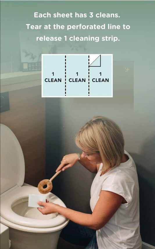 Eco Living Club Toilet Bowl Cleaner Strips Sheets - PuriLite