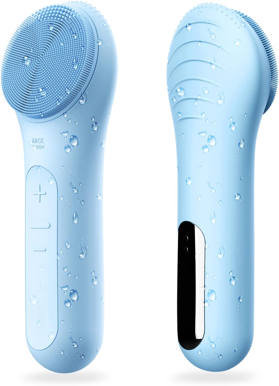 Några Coola Facial Cleansing Brush, Waterproof Electric Face Cleansing Brush Device for Deep Cleaning|Gentle Exfoliating|Massaging,Rechargeable Silicone Skin Wash Machine with Magnet Charger