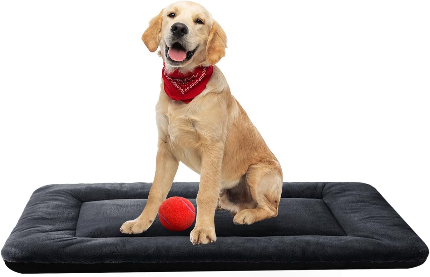 VERZEY Medium/Large Dog Bed Mat Crate Pad, 36" Metal Crates Fit, Ultra-Soft, Machine Washable & Anti-Slip Kennel Mat, Cozy Sleeping Mat for Medium/Large Dogs, Gray, 36L x 23W x 1H Inches