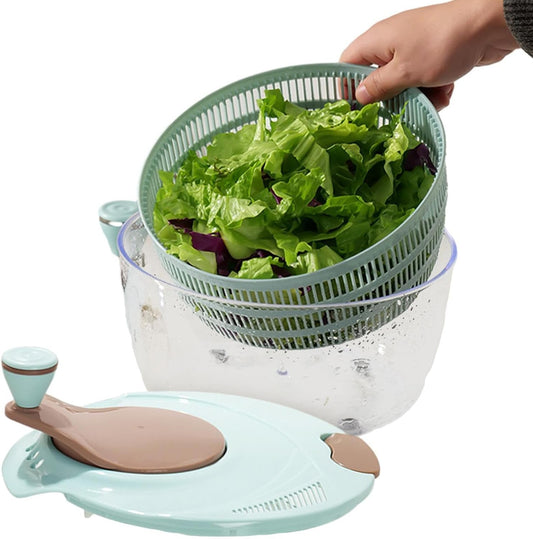 Salad Spin Washer Dryer,Quick and Easy Multi-Use Lettuce Spinner,Vegetable Dryer,Fruit Washer for Washing Fruits