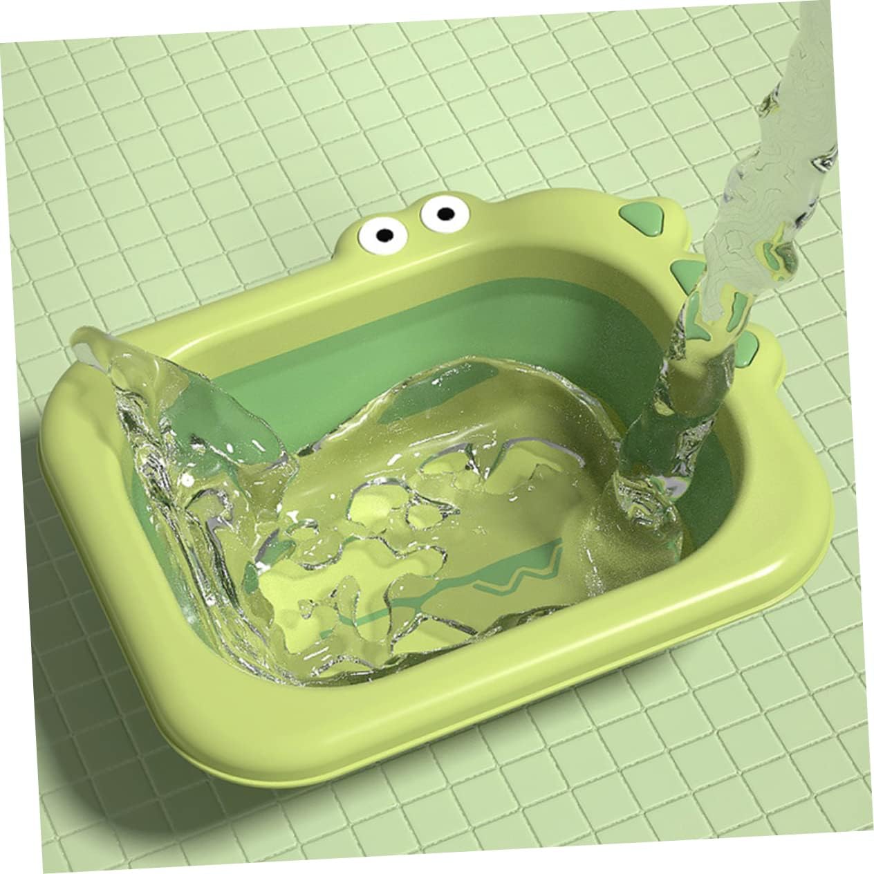GARVALON Baby Bath Foldable Tub Newborn Shower Present Collapsible Wash Basin for Baby Safe Infant Washbas